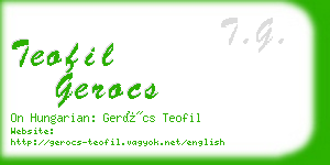 teofil gerocs business card